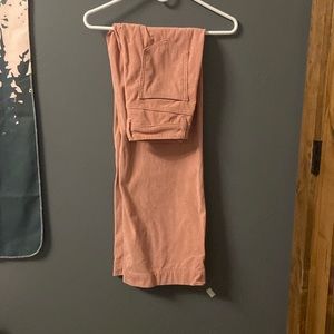 Pink courduroy wide leg jeans